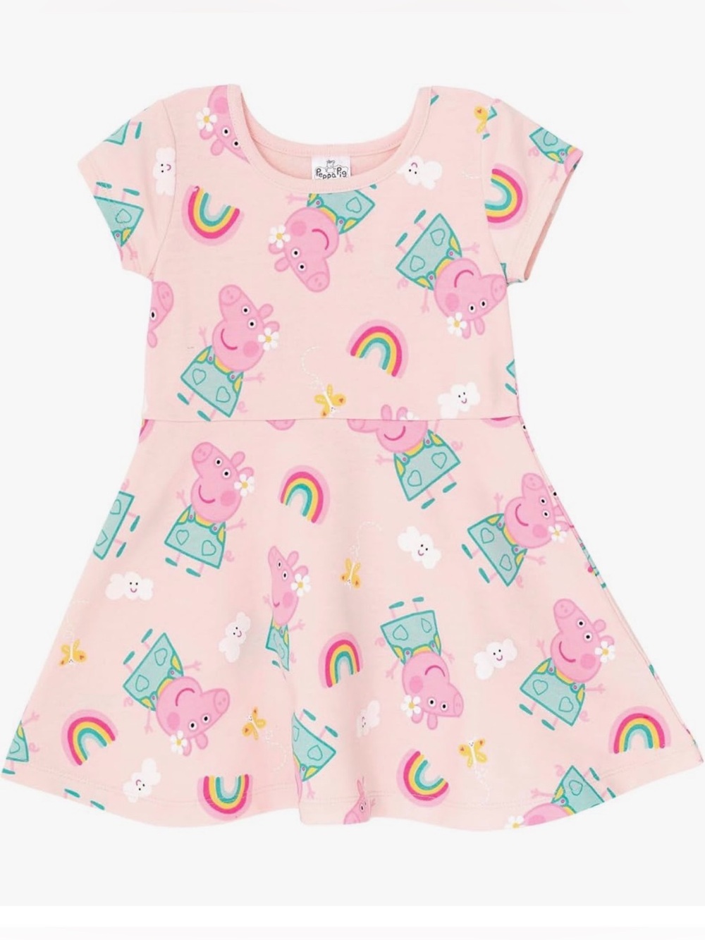 Peppa Pig Toddler Skater Dress, Sz 3T, French Terry Cotton